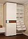 Компланарный шкаф Бортолуцци с вставкой из шпона, эксклюзивными ручками, стол по индивидуальному проекту, фото 6
