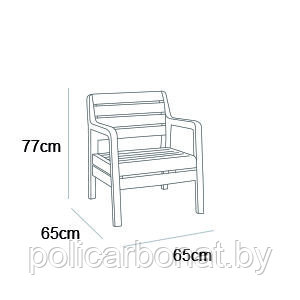 Набор мебели Delano Set (два кресла,скамья 3х местная,столик), графит - фото 4 - id-p129465225