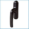 Ручка Prima с блокиратором и микровентиляцией для алюминиевого окна, черная