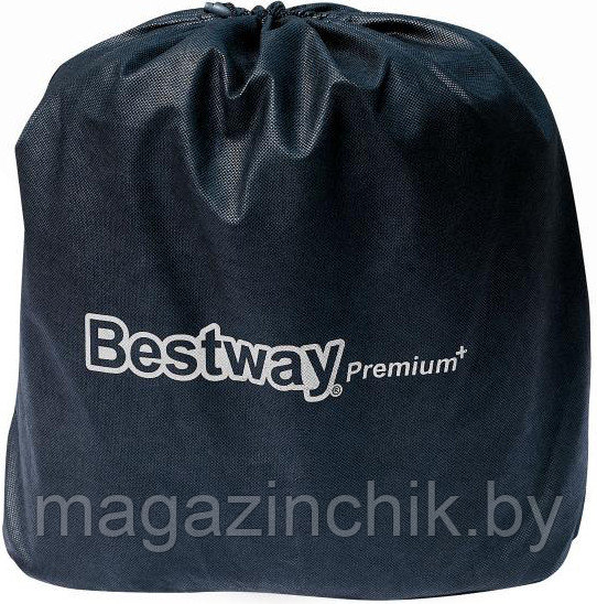 Надувная односпальная кровать Bestway 67401 97*191*48 см со встроенным насосом 220В и подголовником - фото 6 - id-p9002620