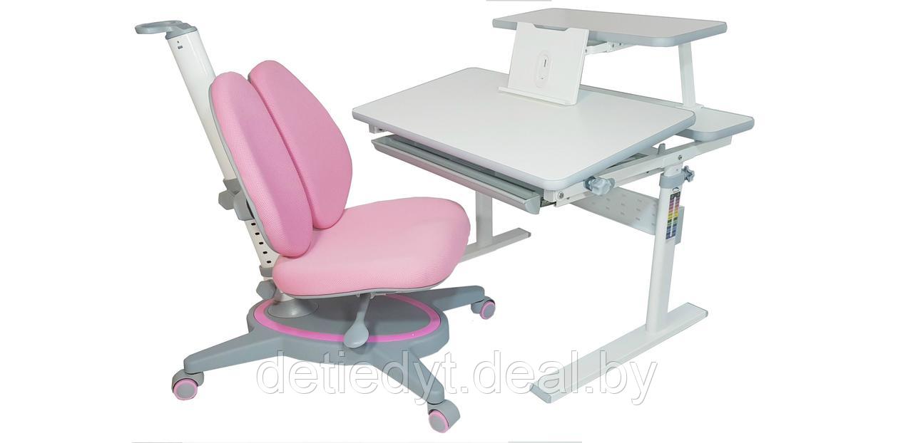 Растущая парта Study Desk E202S + стул Smart DUO MC204 розовый