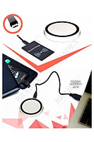 Аккумулятор беспроводной круглый для смартфонов с Micro USB разъемом Bradex SU 0047 Белый