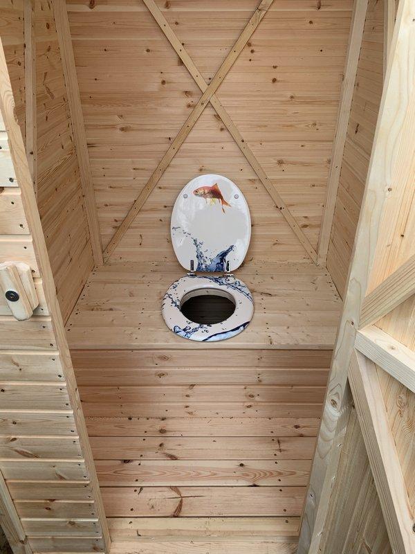 Туалет деревянный для дачи - фото 3 - id-p129983281