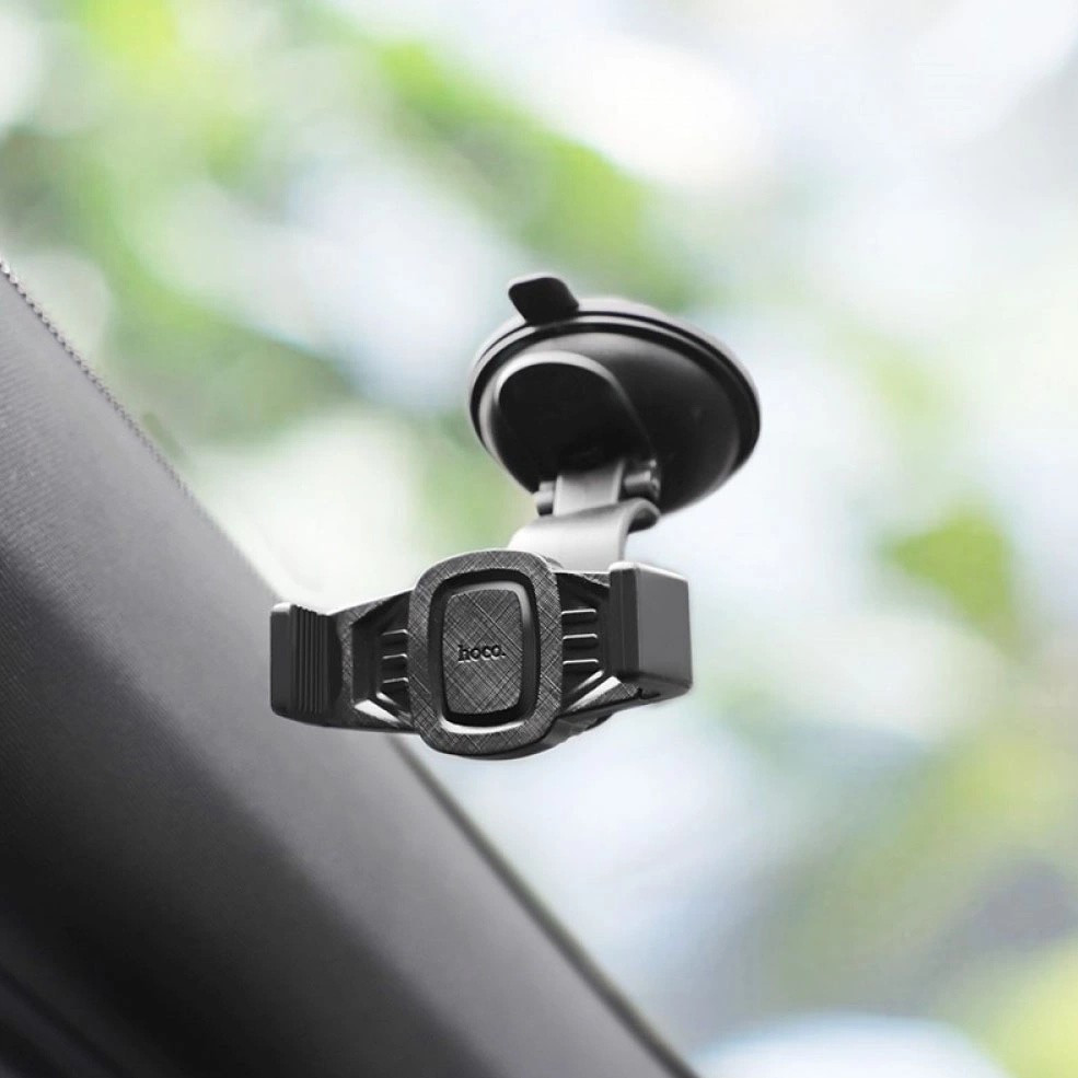 Автомобильный держатель с креплением на стекло EXPERTS HOCO "CA40" для мобильного телефона, черный - фото 2 - id-p61488822