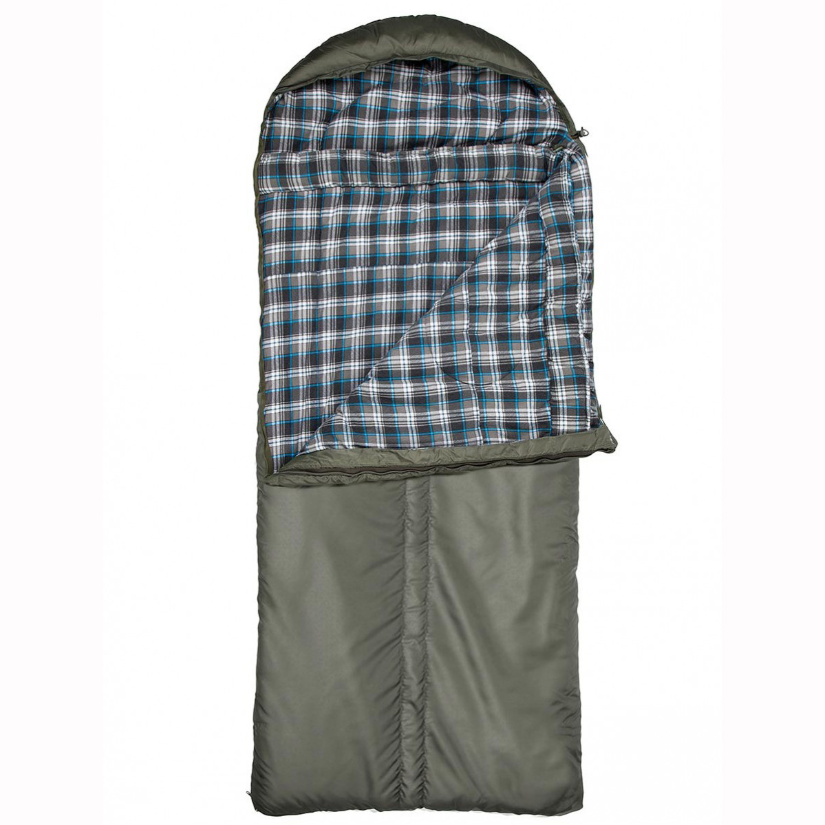 Спальный мешок с капюшоном Yagnob Marko Polo -30, левосторонний, HOLLOW FIBER, фланель (240х180) РБ