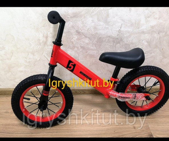 Детский беговел 2-5 лет , арт S-04 надувные колеса цвет: красный - фото 2 - id-p130007628