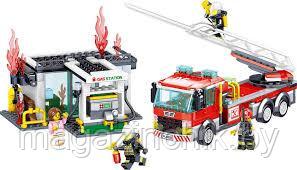 Конструктор Пожар на заправке, QL0220, аналог Лего Сити - фото 2 - id-p130009542