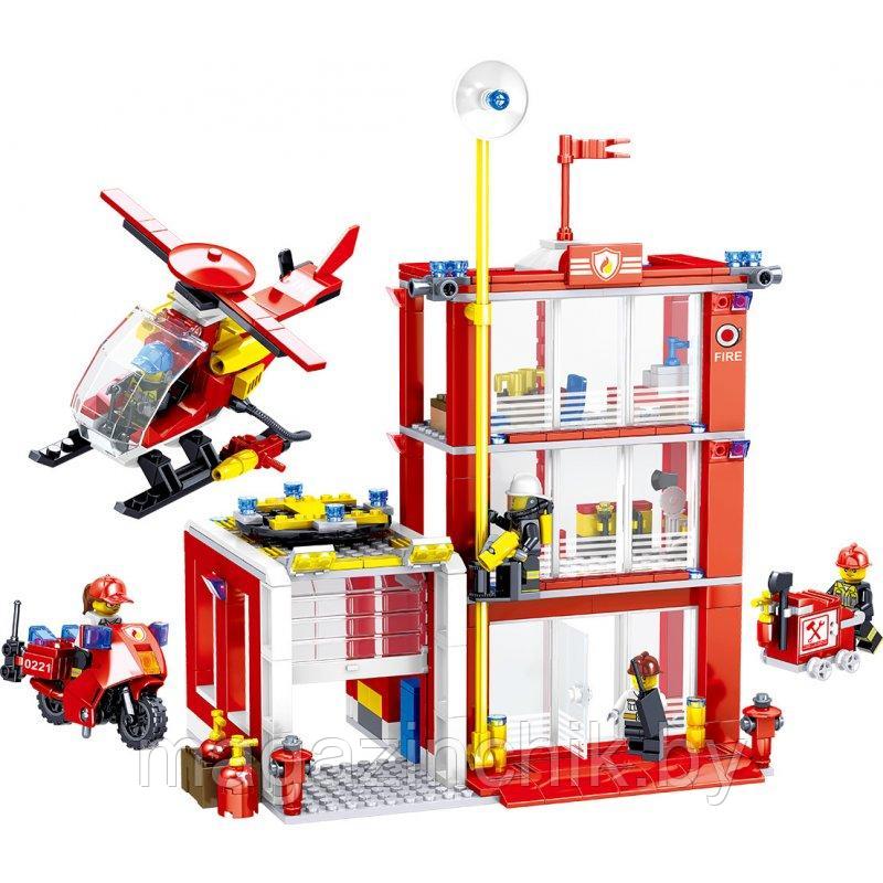 Конструктор Пожарная станция, QL0221, аналог Лего Сити - фото 3 - id-p130009249