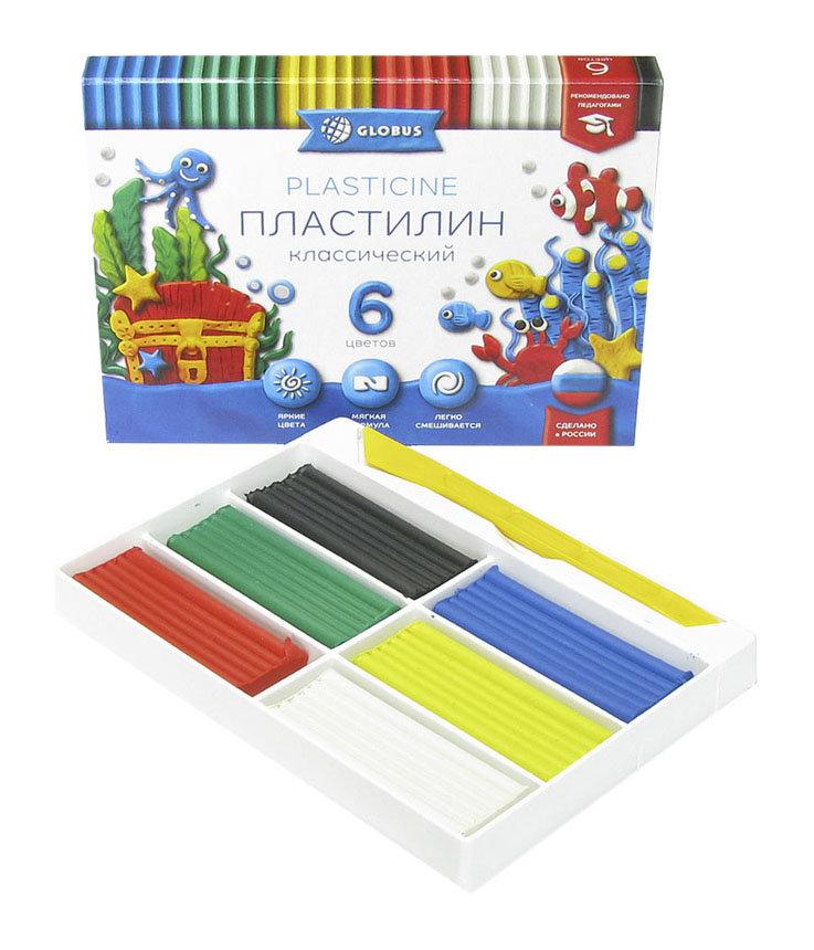 Пластилин серия "КЛАССИЧЕСКИЙ" 6 цветов ПЛ6-06К(работаем с юр лицами и ИП) - фото 1 - id-p130026424