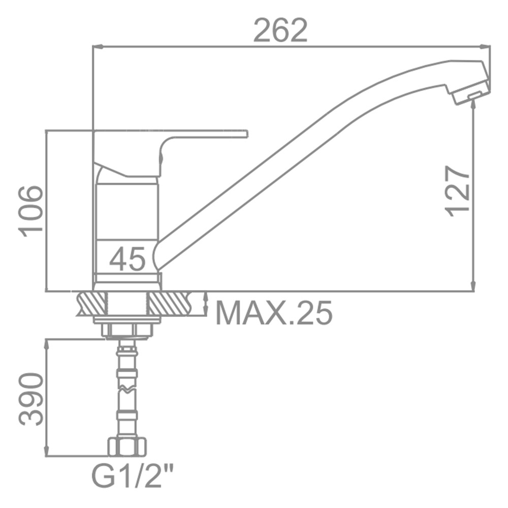 Смеситель для кухонной мойки Ledeme L4903 низкий хром - фото 2 - id-p128635220