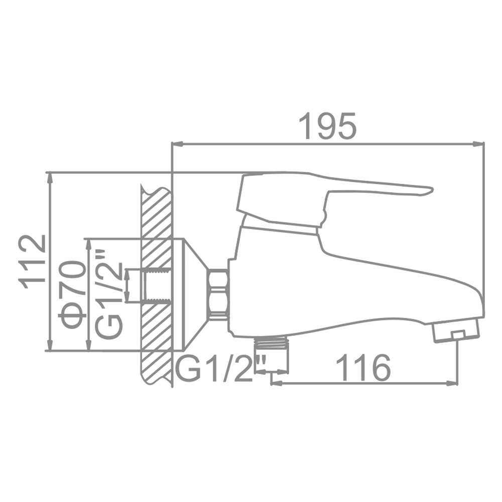 Смеситель для душа Ledeme L3204 с душевым гарнитуром хром - фото 2 - id-p128635224