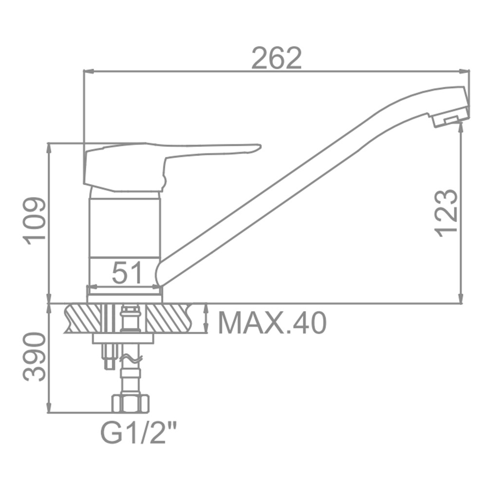 Смеситель для кухонной мойки Ledeme L4904 низкий хром - фото 2 - id-p128635228