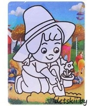 Фреска из песка с цветным фоном "Микс" Девочка - фото 1 - id-p130056706