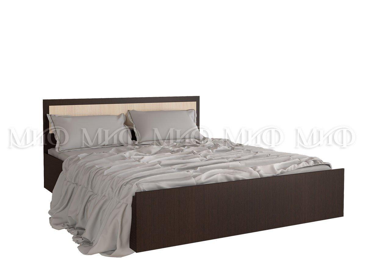 Кровать Фиеста 1,4 м с ПМ - Дуб беленый / Венге