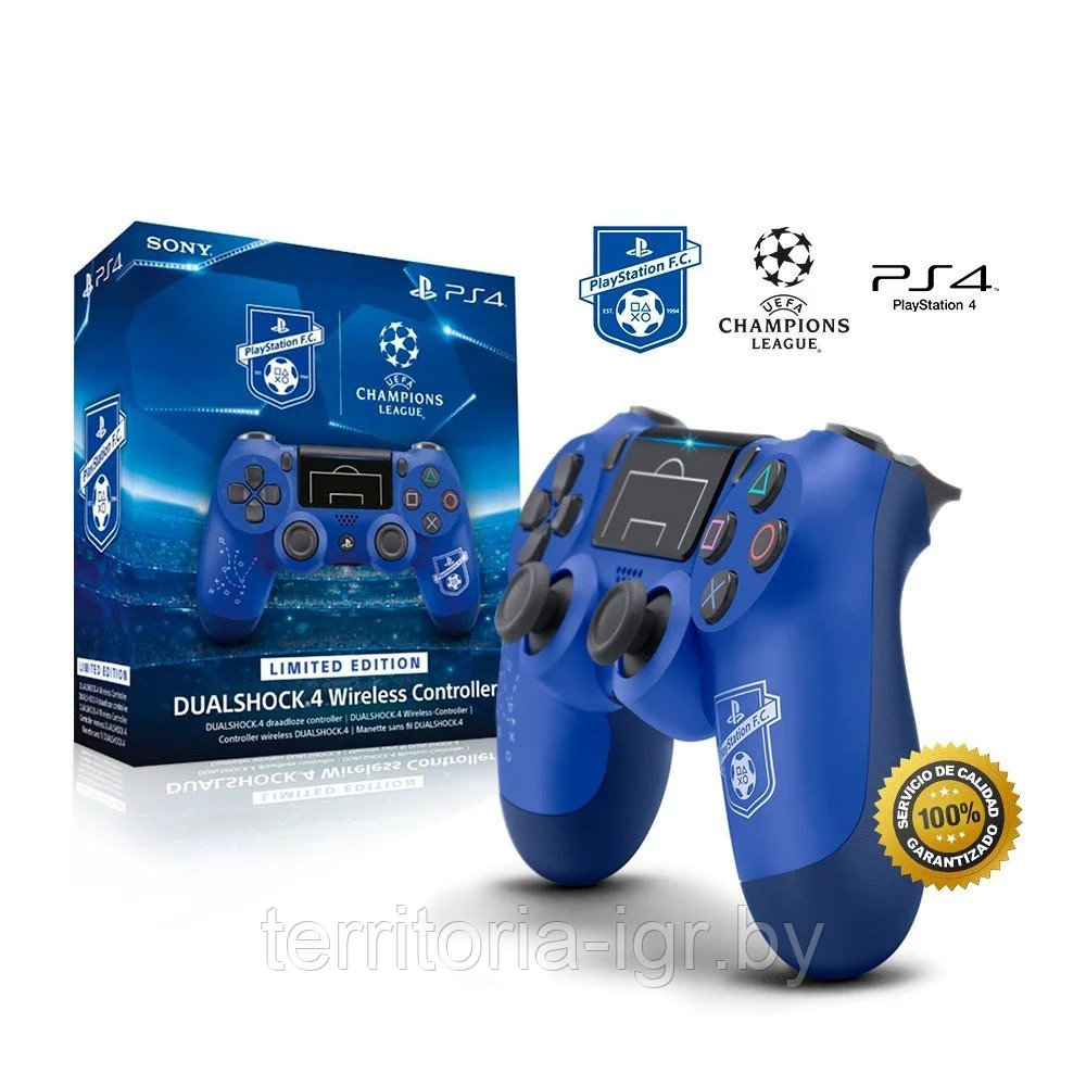 Джойстик PS4 DualShock 4 F.C. синий Limited Edition V2 Оригинал - фото 2 - id-p73921244