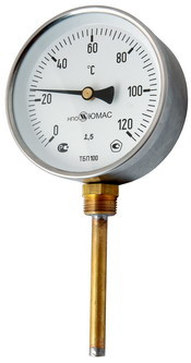 Биметаллические термометры «ТБП 100», «ТБП 63», «ТБП 160» - фото 1 - id-p9018162