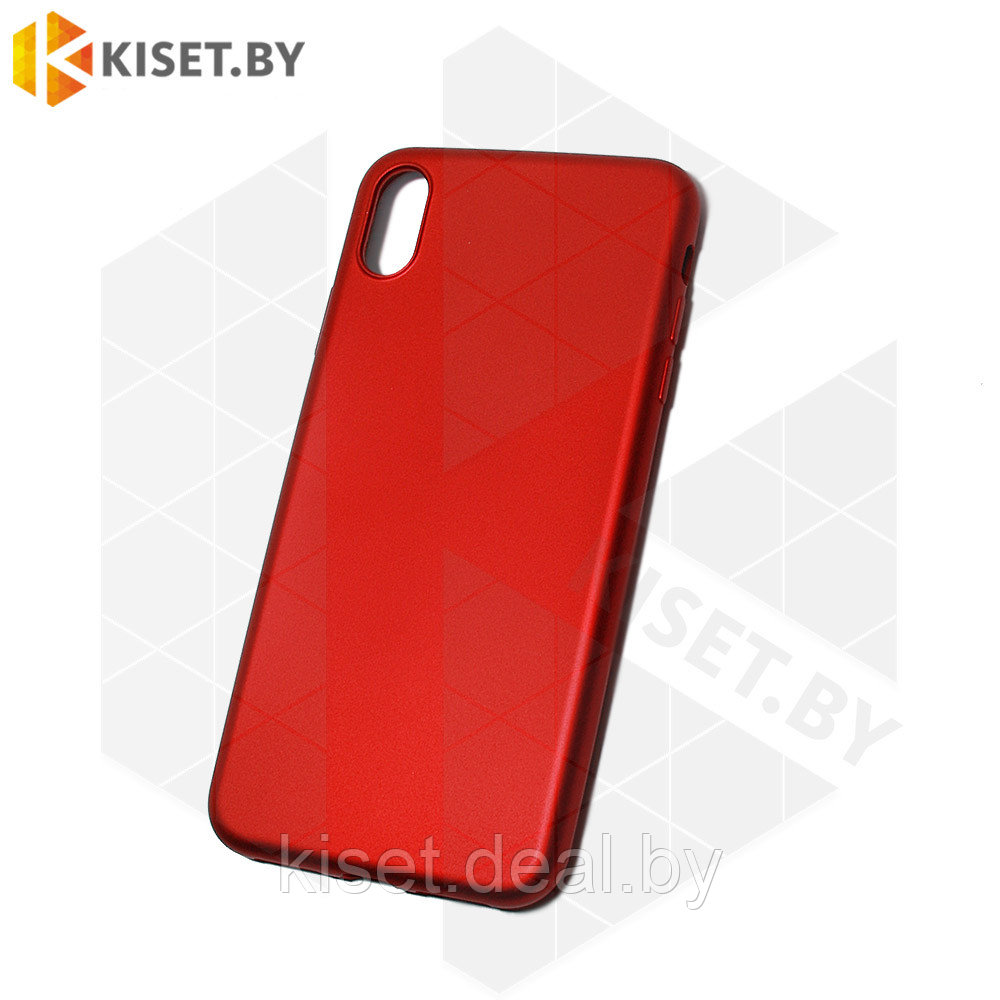 Силиконовый чехол J-Case THIN для Apple iPhone Xs Max красный - фото 1 - id-p130116873