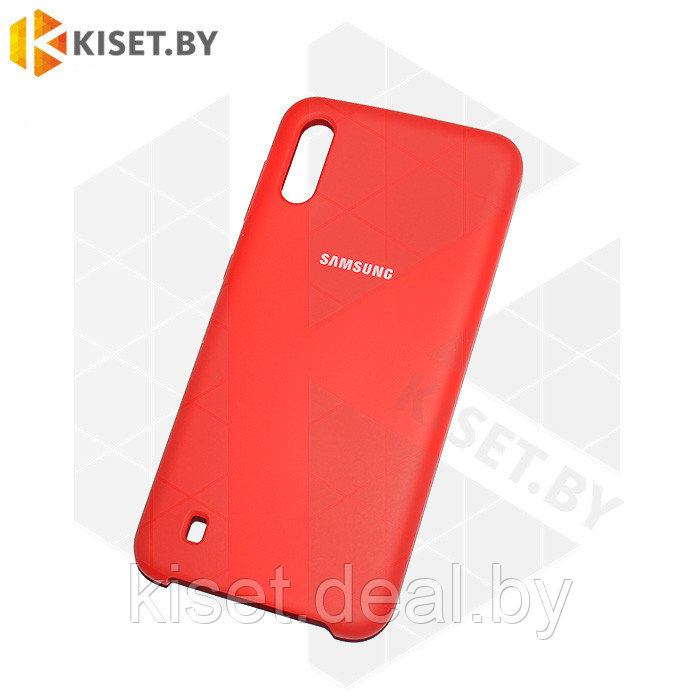 Soft-touch бампер Silicone Cover для Samsung Galaxy M10 красный - фото 1 - id-p130117390