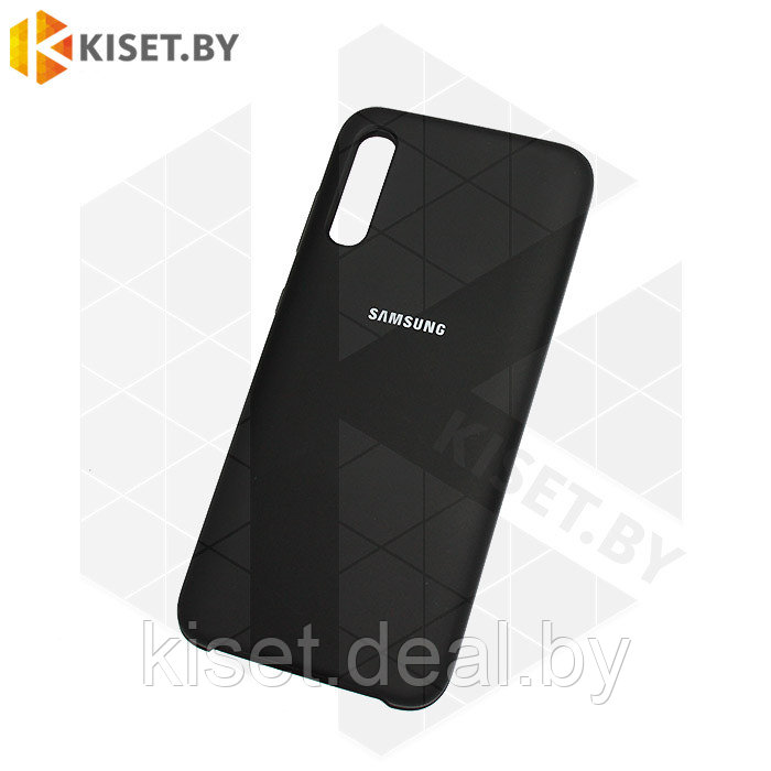 Soft-touch бампер Silicone Cover для Samsung Galaxy A70 черный - фото 1 - id-p130117411