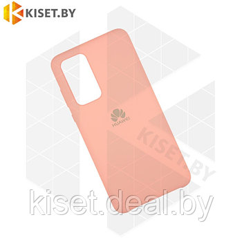 Soft-touch бампер KST Silicone Cover для Huawei P40 розовый