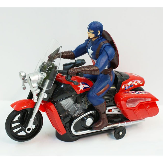 Фигурка Мстители Капитан Америка на мотоцикле (свет, звук) 2288B - фото 2 - id-p130119404