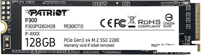 SSD Patriot P300 128GB P300P128GM28 - фото 1 - id-p130134085