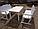 Набор садовый и банный из массива сосны "Прованс Люкс Белый"  1,5 метра 3 предмета, фото 4