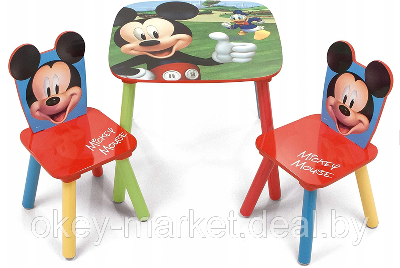 Журнальный столик со стульями для детей  Микки Маус  WD12899, фото 2