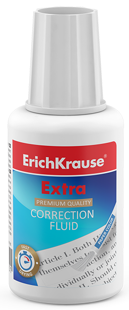Корректирующая жидкость с кисточкой ErichKrause Extra 20г (Цена с НДС)
