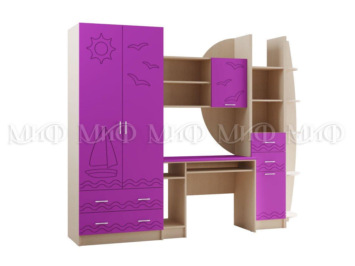 Детская комната Юниор-2 - Дуб/фиолетовый металлик - фото 4 - id-p130174993