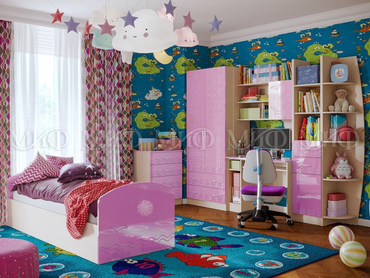 Детская комната Юниор-2 - Дуб /сиреневый металлик - фото 1 - id-p130175029