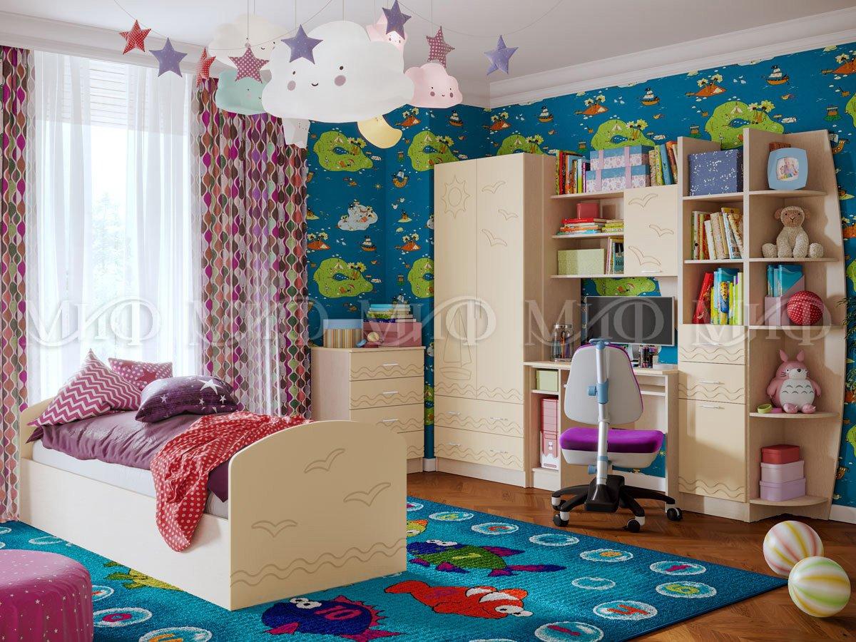 Детская комната Юниор-2 - Дуб беленый/ваниль матовый - фото 1 - id-p130175605
