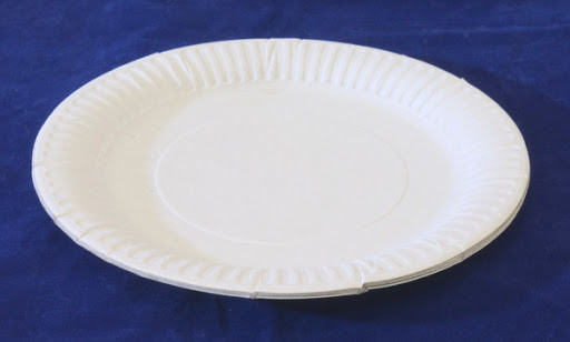 Тарелка одноразовая 240мм белая, ламинированный картон - 100шт. - фото 1 - id-p130187313