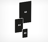 Черная табличка для нанесения надписей А3-А5, фото 3