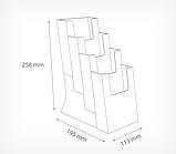 Буклетница настольная с 4-мя карманами DISP-SET формат 1/3 A4, фото 2
