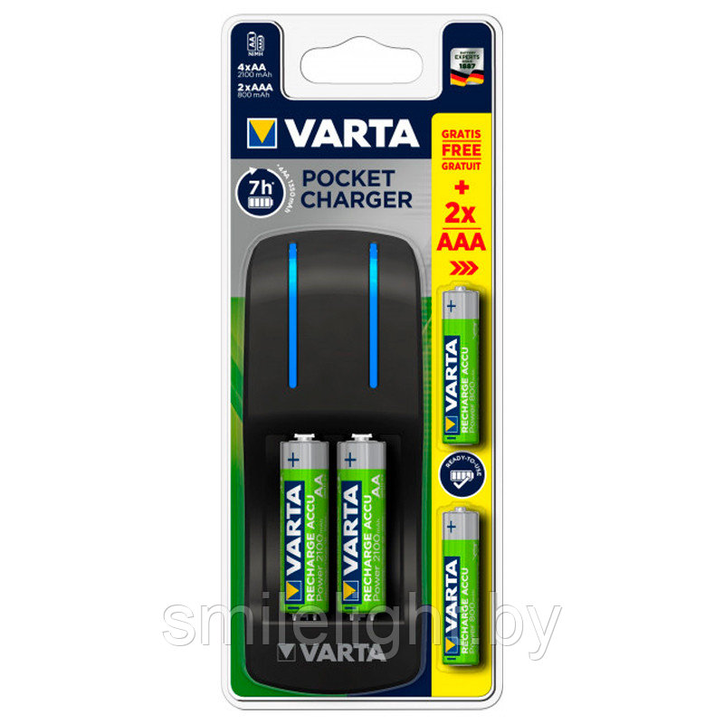 57642301431 Зарядное устройство VARTA Pocket Charger 4x56706 + 2x56703 - фото 1 - id-p130270079