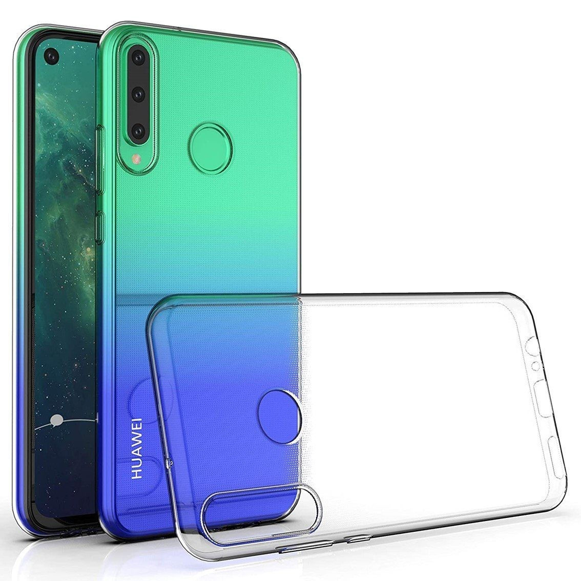 Силиконовый чехол для Huawei P40 Lite E Lux, прозрачный