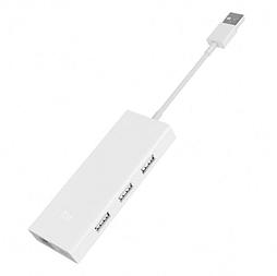 USB-хаб Xiaomi JGQ4004TY USB 3.0/micro USB 2.0, 3 порта, пассивное питание, кабель 0.15 м, цвет белый