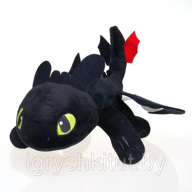 Мягкая игрушка Беззубик (Ночная фурия) Как приручить дракона 50 см - фото 4 - id-p130287232