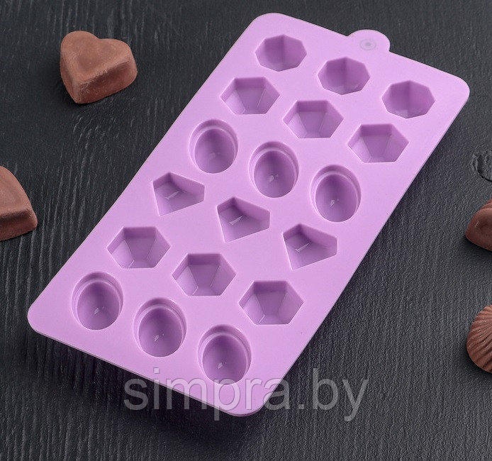 Форма силиконовая для шоколада "Огранка" 18 ячеек - фото 3 - id-p130295203