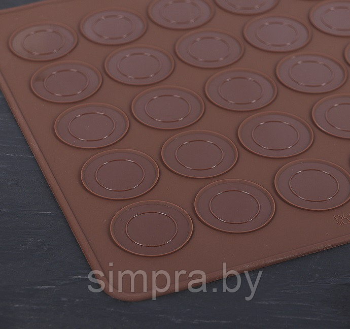Коврик силиконовый для макаронс 28×25 см - фото 1 - id-p130297205