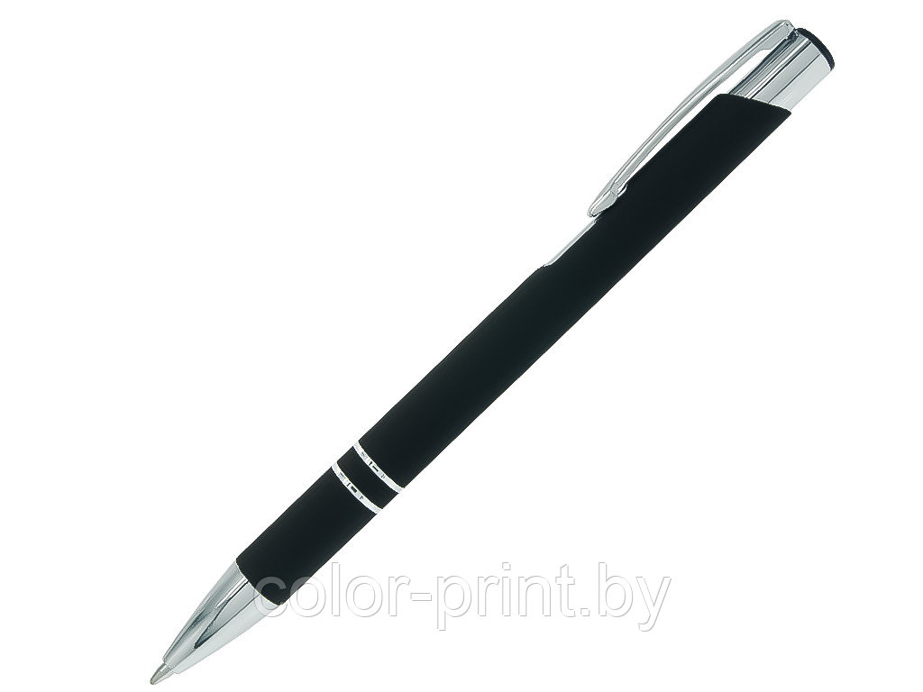 Ручка шариковая, COSMO HEAVY Soft Touch, металл, черный, фото 1