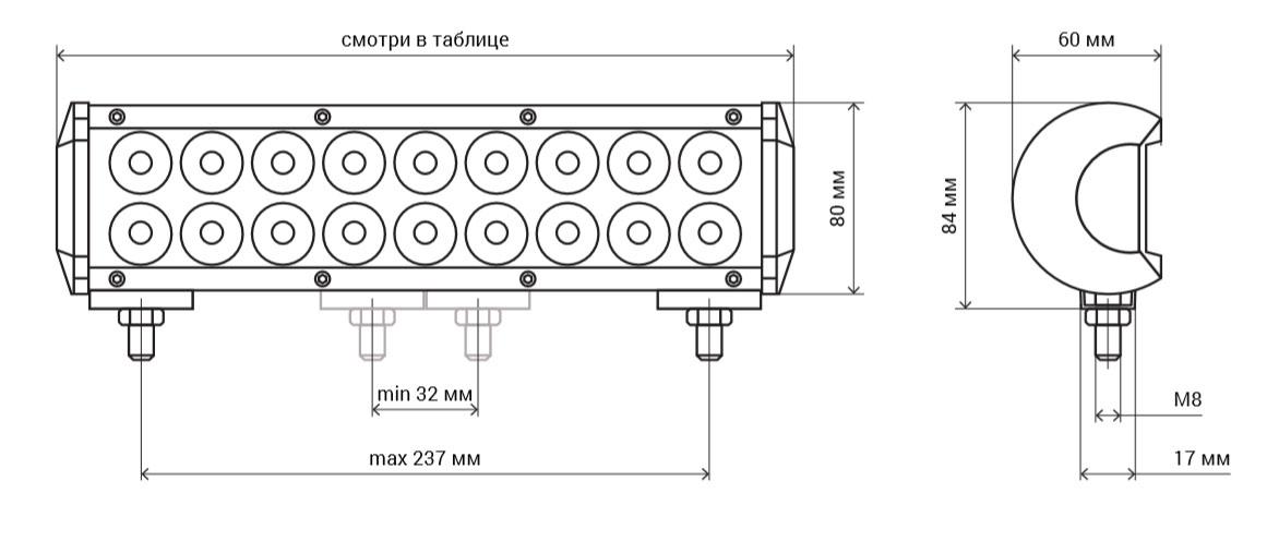 Светодиодная балка BELLA B90-415C (90W CREE диоды) - фото 10 - id-p130323254