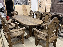 Комплект мебели из массива сосны под старину