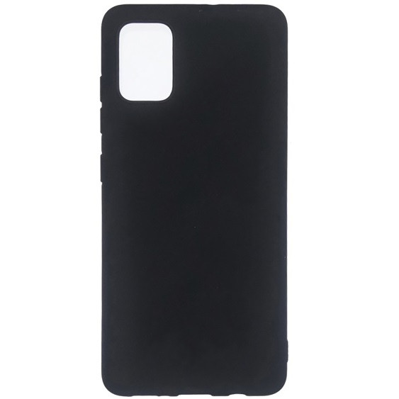 Силиконовый чехол Silicone Case черный для Samsung Galaxy A41 - фото 1 - id-p130328424