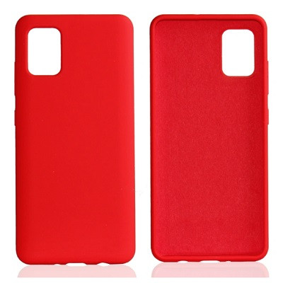 Силиконовый чехол Silicone Case красный для Samsung Galaxy A41 - фото 2 - id-p130328427