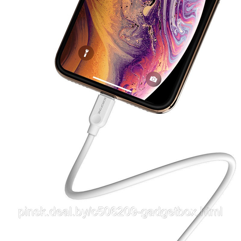 Кабель Borofone BX14 Lightning-USB 2м - фото 2 - id-p130057135