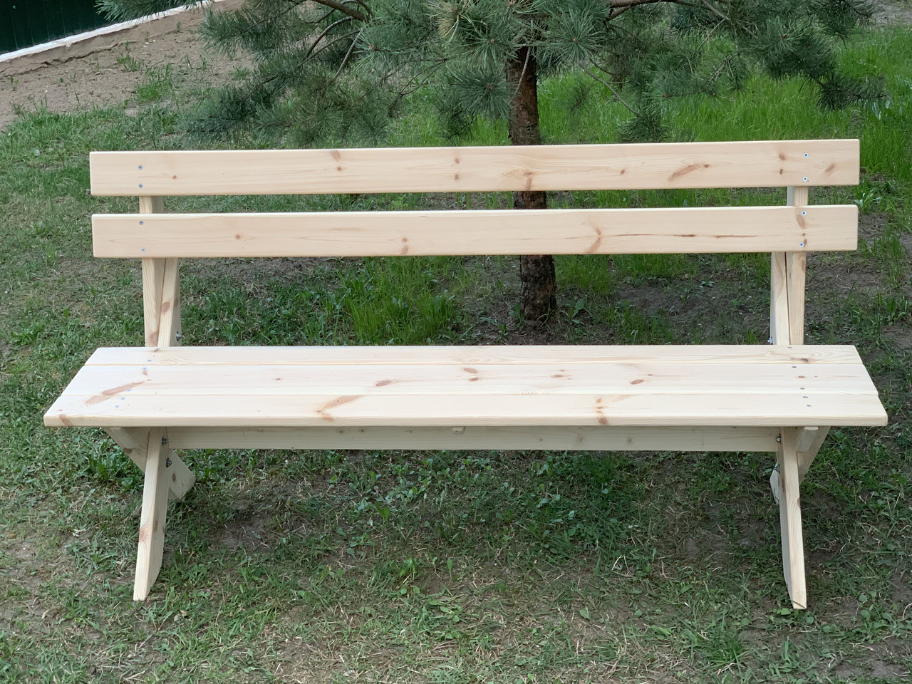 Скамейка деревянная садовая для дачи - фото 2 - id-p130332071