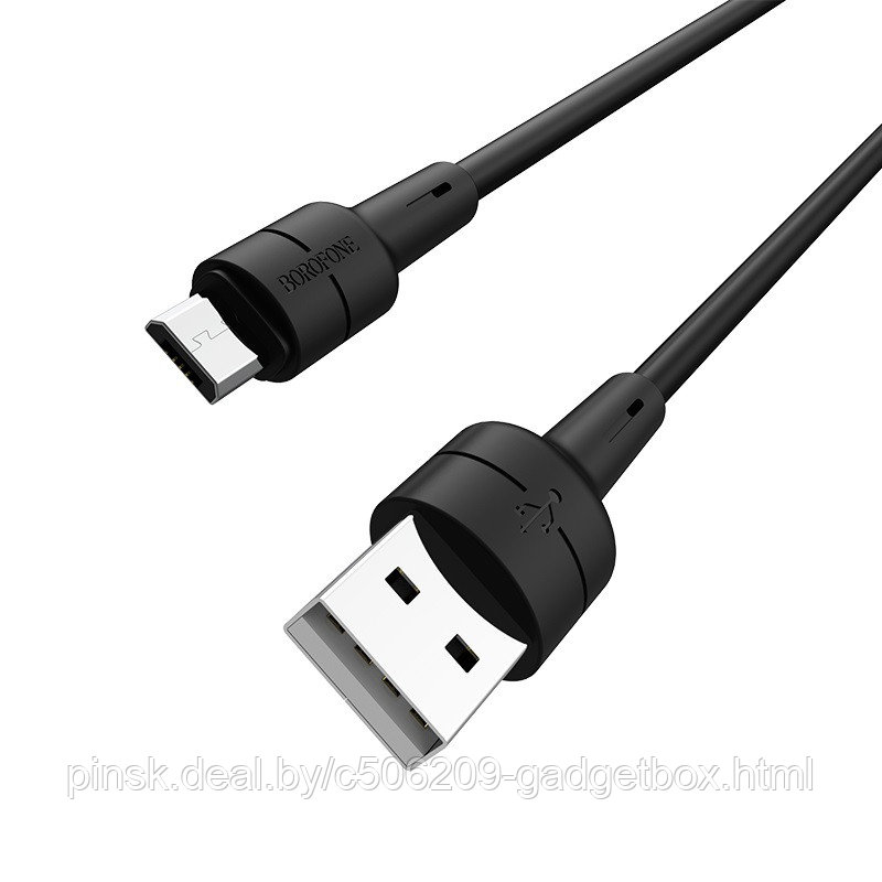 Кабель Borofone BX30 Silicone microUSB-USB 1m - фото 4 - id-p130057128