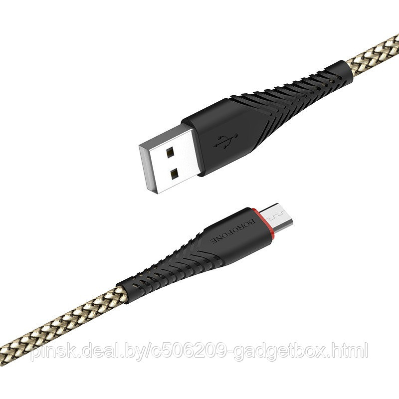 Кабель Borofone BX25 Powerful microUSB-USB - фото 2 - id-p130057131